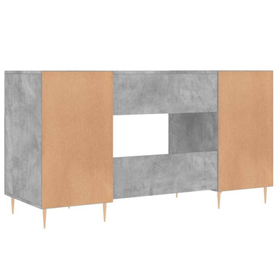 Biurko, szarość betonu, 140x50x75 cm, materiał drewnopochodny vidaXL
