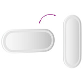 vidaXL Lustro łazienkowe z LED, 50x20 cm, owalne