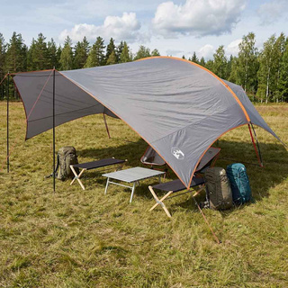 Wodoodporny tarp do campingu Szary i pomarańczowy