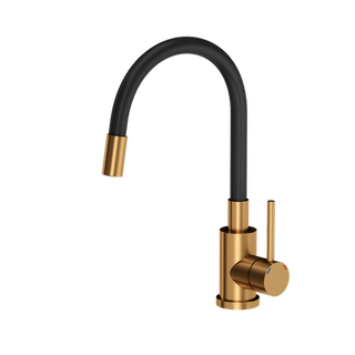 Bateria kuchenna z elastyczną wylewką MAGGIE PVD MIEDŹ