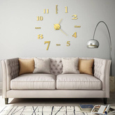 vidaXL Zegar ścienny 3D, nowoczesny design, 100 cm, XXL, złoty