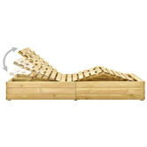 vidaXL Podwójny leżak z jasnozielonymi poduszkami, impregnowana sosna