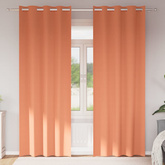 Firany blackout z kółkami 2 pcs terakota 245 x 140 cm Poliester