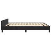 vidaXL Rama łóżka z zagłówkiem, czarna, 180x200 cm, aksamitna model standard