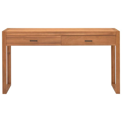 vidaXL Biurko z 2 szufladami, 120x40x75 cm, lite drewno tekowe