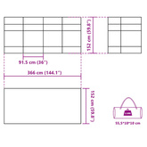 Parawan kempingowy, niebieski, 366x152x152 cm, wodoszczelny