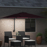 Parasolka ogrodowa Bordeaux Czerwony 248,5 x 247,5 x 160 cm