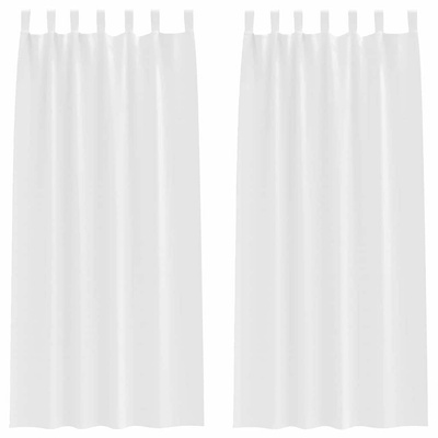 Firany blackout z kółkami 2 pcs Czysta Biała 245 x 140 cm