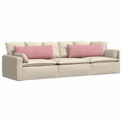 Poduszki na sofę 2 pcs Różowy 120 x 40 cm Tkanina sztruksowa