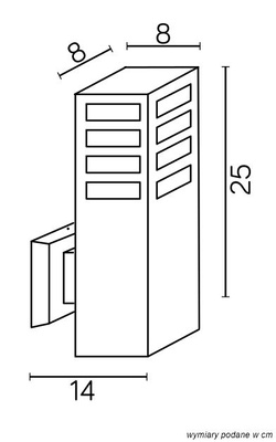 Kinkiet zewnętrzny RADO III K AL
