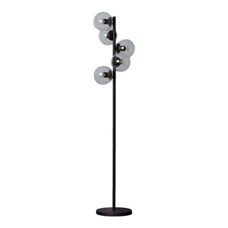 Lampa Podłogowa Czarna Kule Abruzzo Valle 5xE27
