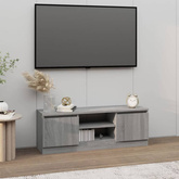 vidaXL Szafka pod TV, z drzwiczkami, szary dąb sonoma, 102x30x36 cm