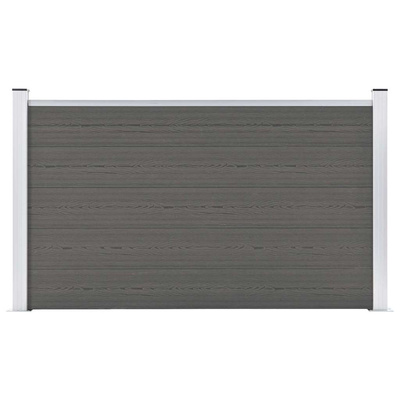 Ogrodzenie ogrodowe WPC, 180x105 cm, szare