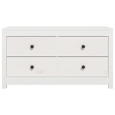 Komoda, biały, 100x40x54 cm, lite drewno sosnowe