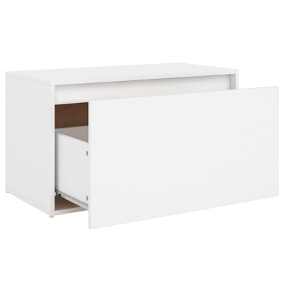 Ławka do przedpokoju, biała 80x40x45 cm materiał drewnopochodny