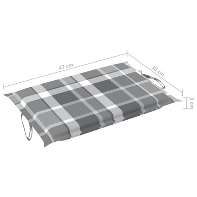 vidaXL Ogrodowy leżak z poduszką, lite drewno akacjowe