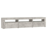 vidaXL Szafka pod TV z oświetleniem LED, szarość betonu, 180x35x40 cm
