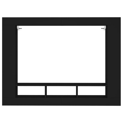 vidaXL Szafka pod TV, czarna, 152x22x113 cm, materiał drewnopochodny