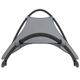 vidaXL Leżak bujany z kółkami, stal i tkanina textilene, szary