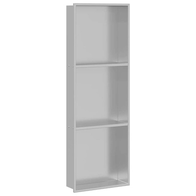 Nisza prysznicowa srebrny 90 x 30 x 9,5 cm Stal nierdzewna