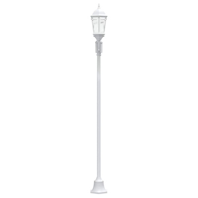 Lampa ogrodowa Biały 68 x 20 x 235 cm Aluminium i szkło