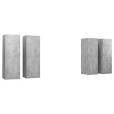 vidaXL Szafki telewizyjne, 4 szt., szarość betonu, 30,5x30x90 cm