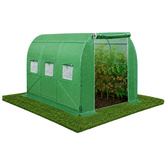 Tunel Ogrodowy Foliowy Szklarnia Na Warzywa Z Oknami Zielony UV 2x3 M 6M²