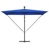 Parasol plażowy 294 x 200 x 270 cm Poliester i aluminium
