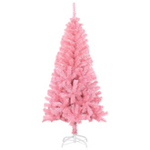 Sztuczna choinka ze stojakiem, różowa, 150 cm, PVC