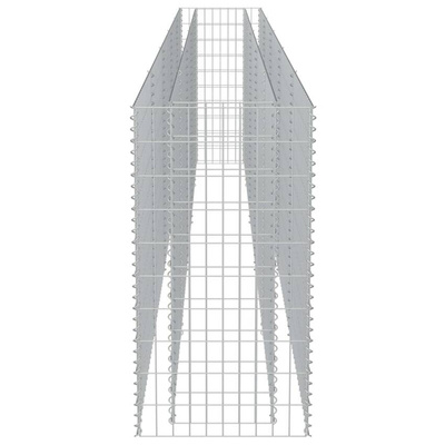 vidaXL Podwyższona donica gabionowa, galwanizowana stal, 450x50x100 cm