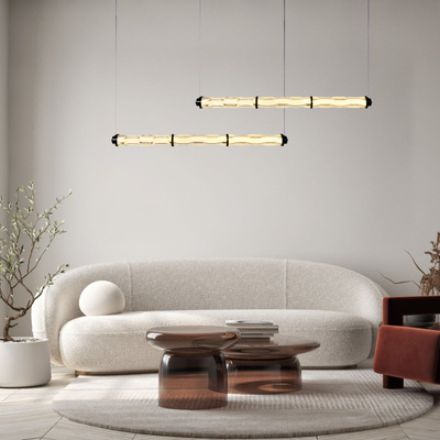 Lampa wisząca Corte szklana pozioma nad stół 3-punktowa LED 25W 3000K