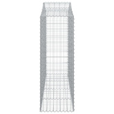 Kosze gabionowe, 10 szt, 200x50x140/160cm, galwanizowane żelazo