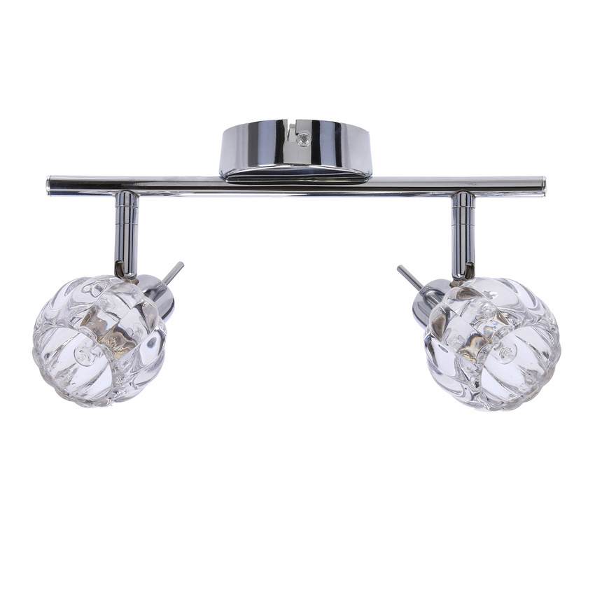 Lampa sufitowa Bombola listwa ze szklanymi kloszami regulowana 2-punktowa do korytarza