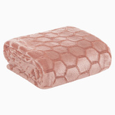 Koc Zoe pudrowy róż 150x200