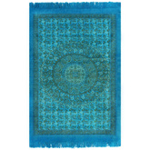 vidaXL Dywan typu kilim, bawełna, 160 x 230 cm, turkusowy ze wzorem