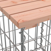 Ławka ogrodowa, z gabionem, 103x31x42 cm, drewno daglezjowe