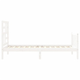 vidaXL Rama łóżka z wezgłowiem, biała, 100x200 cm, lite drewno wariant 5