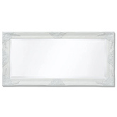 vidaXL Lustro ścienne w stylu barokowym, 100x50 cm, białe