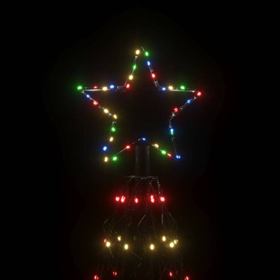 vidaXL Choinka stożkowa, 1400 kolorowych diod LED, 160x500 cm