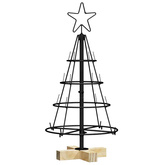 Choinka Stożkowa Świąteczna z podstawą Czarny 60 cm Stal