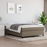 vidaXL Łóżko kontynentalne z materacem, taupe, tkanina, 140x200 cm wariant 16