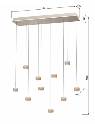 Lampa wisząca QUIBERON 7039-1013