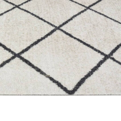 vidaXL Dywanik kuchenny, wzór w kwadraty, 45x150 cm, aksamitny