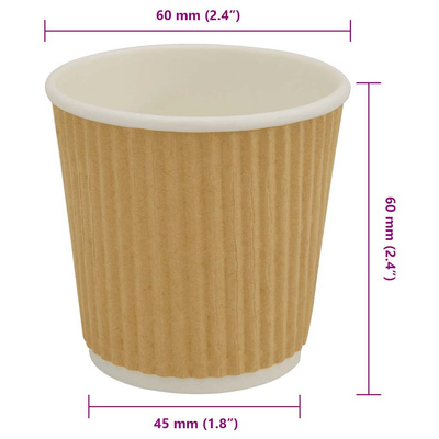 Papierowe kubki, 1000 szt., 4oz, 100ml, brązowy