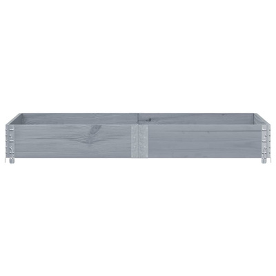 Nadstawka paletowa, szara, 150x100 cm, lite drewno sosnowe