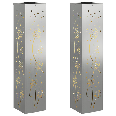 Słoneczna LED lampa na ścieżkę 2 pcs Rdzawy Galwanizowany