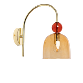 Kinkiet Szklany Bursztynowy E14 15cm Abruzzo Koloreno