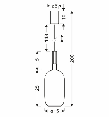 Lampa wisząca Bueno szklana bursztynowy klosz pojedyncza GX53