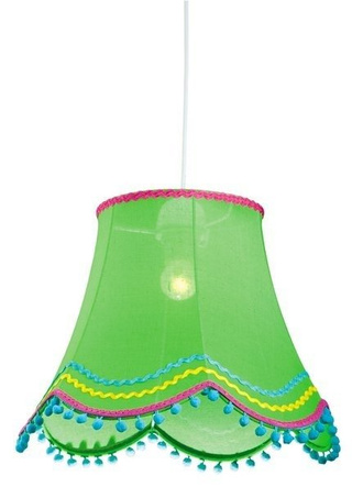 Lampa wisząca Arlekin zielona z kloszem pojedyncza do pokoju dziecięcego