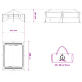 Namiot rodzinny niebieski 600 x 400 x 268 cm Poliester i Stal